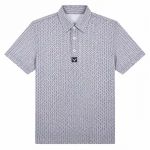 Vexil Silver Western Print Polo Shirt for Men Performance Golf Polo