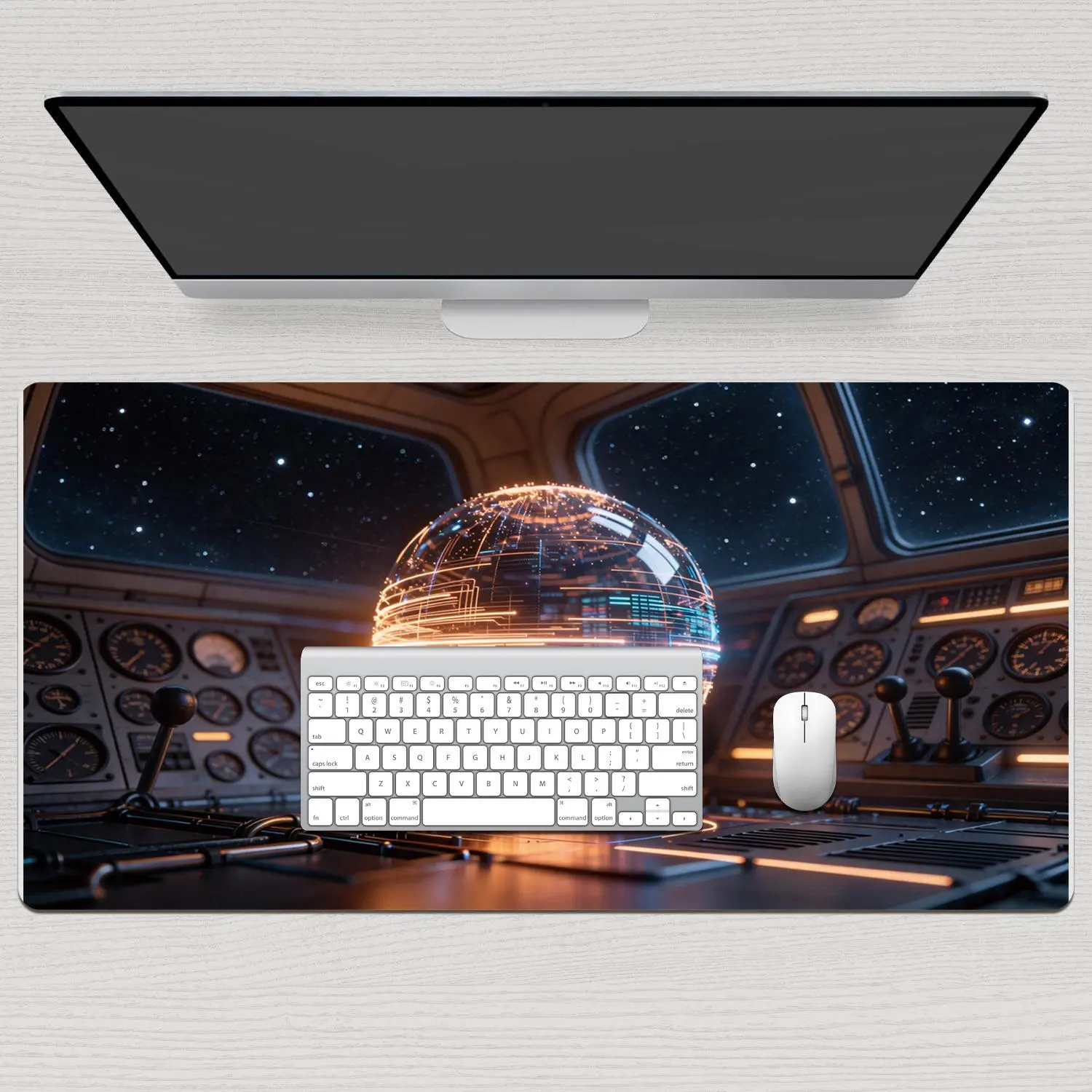 LIVEKEY 80x40cm Rectangular Plastic Mouse Pad Cute, Non-Slip Thick Desk Mat with Sparkling Sakura Design, Pink Fantasy Butterfly Print, Stitched Edges, Smooth Control, PC Compatible Office Accessory