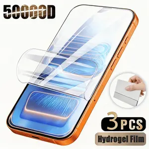3 Pcs HD Hydrogel Screen Protector Film for iPhone 17/16/15/14/13/12/11/pro/max/s/x/XS/XR, Soft Hydrogel Phone Screen Protector