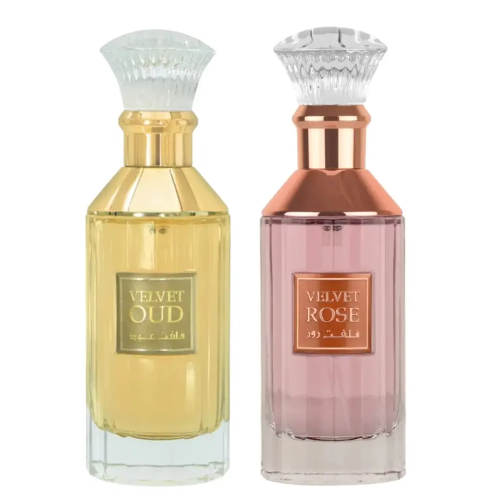 Lattafa Velvet Oud & Rose Eau de Parfum - 100ml Long Lasting Unisex Scent - Sensual Floral Woody Arabian Fragrance - Perfumes Arabia Regular Edition