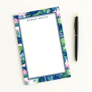 Personalized Preppy Notepad | Custom Name | Coastal Print | Gift for Her