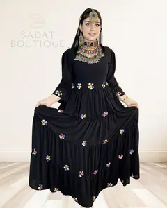 Zarif Black Afghan Dress