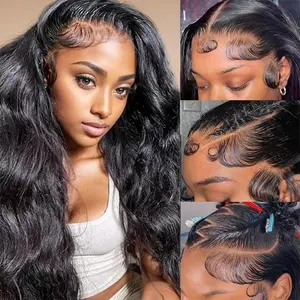 Wear and Go Glueless Wigs Hair Pre Plucked Pre Cut Wigsfor Black Women 180 Density Water Wave Bob Wig HairCurly Wig 26 Inch