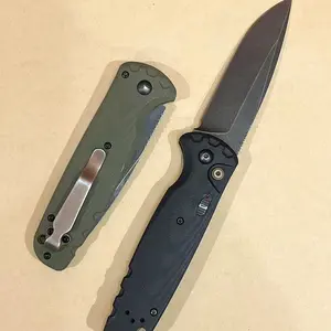 Button Lock Folding EDC Tool | D2 Battlewash Steel Blade, G10 Grip | Outdoor, Camping & Fishing Utility