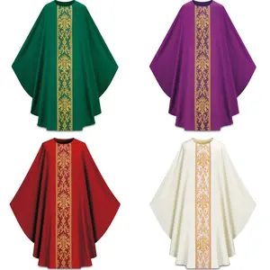 Priest Religious Robe Cosplay Costume  Costume Robe Chasuble Priest Vintage Baggy Robe Gown Cape