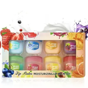 8 Counts/set Lip Balms Set, Fruit & Flower Scents, Moisturizing and Long-Lasting, Suitable for All Skin Types, Perfect Gift Choice, Lip Product, Hydrating Lip Balm #GLOBAL PICKS
