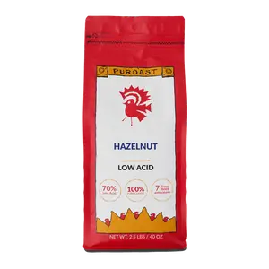 Puroast Hazelnut Low Acid Coffee - Medium Roast, Nutty Flavor, 2.5 lbs/40 oz