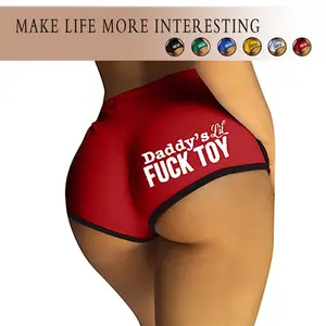 Casual printed letter women's shorts seasonal summer fashion women's pants high waist full coverage stretch cool women's underwear  Panties