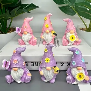 Anime-Style Resin Gnome Statue Set, 3-Piece Decorative Figures for Indoor/outdoor Use, Perfect for Christmas, Halloween, Thanksgiving Gifts