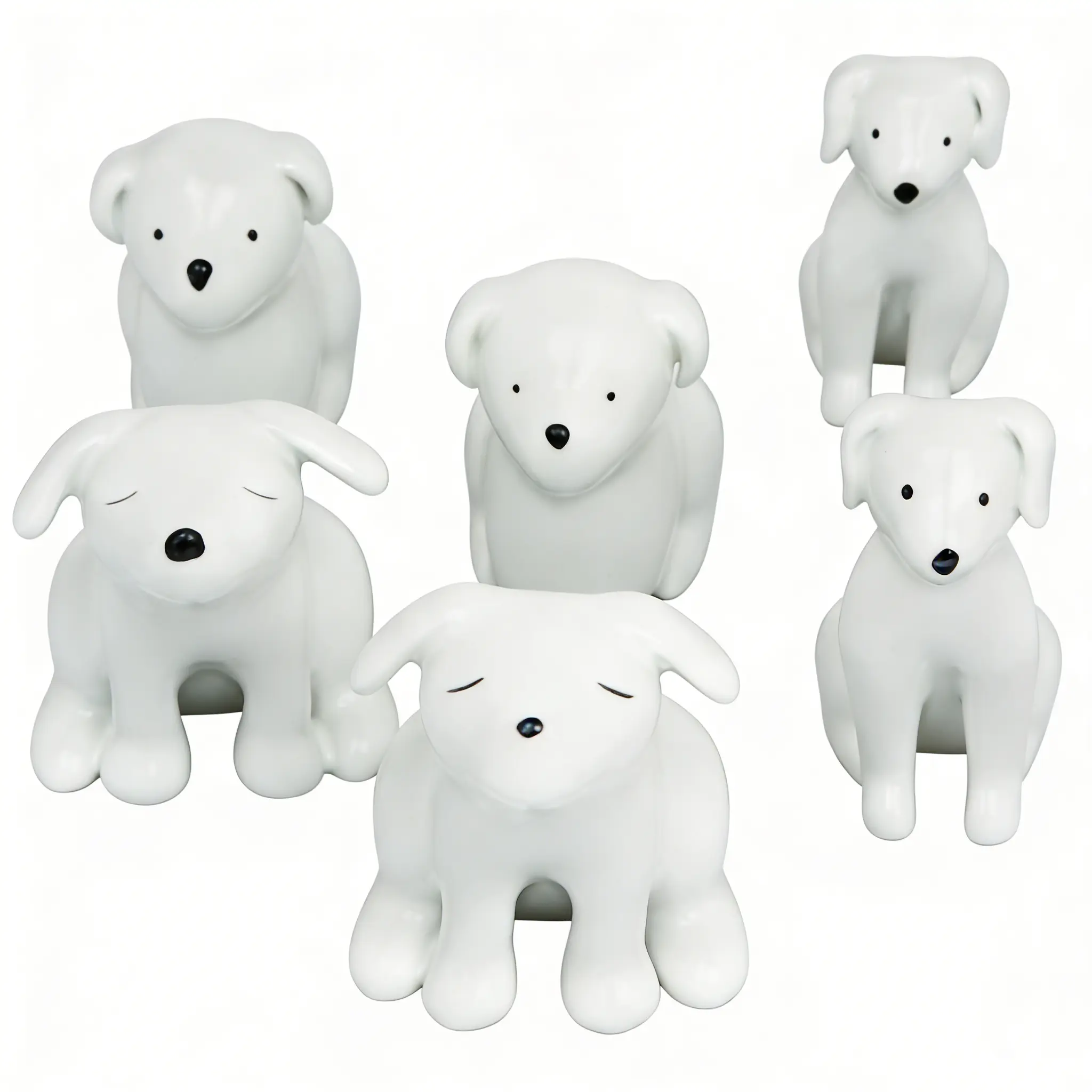 Cute Dog Decor Statue Modern Ceramic Desk Ornament Elegant Design for Whimsical Workspace Perfect Gift for Dog Lovers