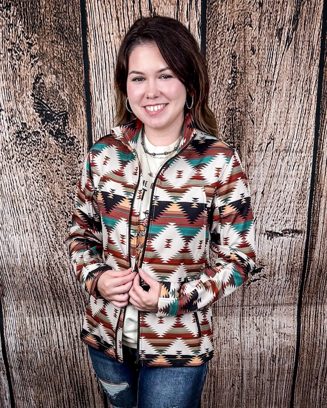 Women's Sterling Kreek Southern Roots Light Soft Shell Jacket, Stylish Women's Top with Zipper Closure