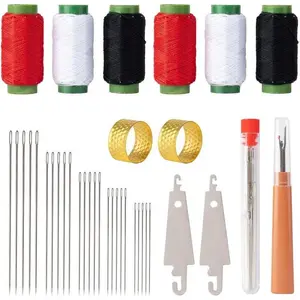 Stocking Stuffers for Women - 37 Pcs Big Eye Steel Sewing Needles Kit,Stainless Steel Needles for Hand Sewing, Christmas Gifts for Women, Mom, Grandma & Teen Girls