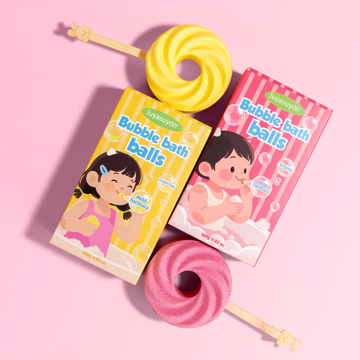 Kids Bubble Bath Bomb Wand - Fruity Scent Blowable Bubble Maker Toy for Fun Bath Time. Rich Lather Fizzy Bath Ball with Mild Formula (120g).