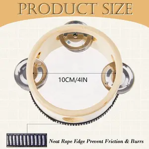 White and gold wedding drum set, with black and gold striped drum head-durable plastic structure, frame-adult hand percussion instruments, drums