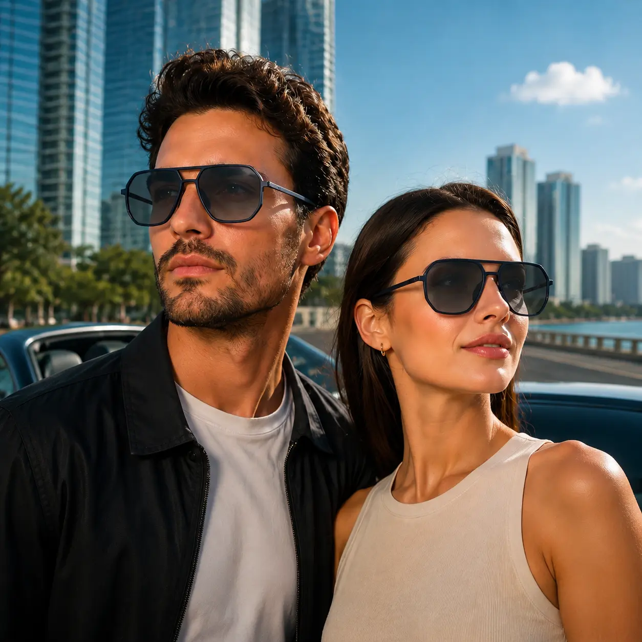 GIMEL-05 Photochromic Polarized Sunglasses for Men & Women, UV400 TAC Lenses, Lightweight Aviator Sunglasses for Driving, Fishing, Travel & Outdoor Use