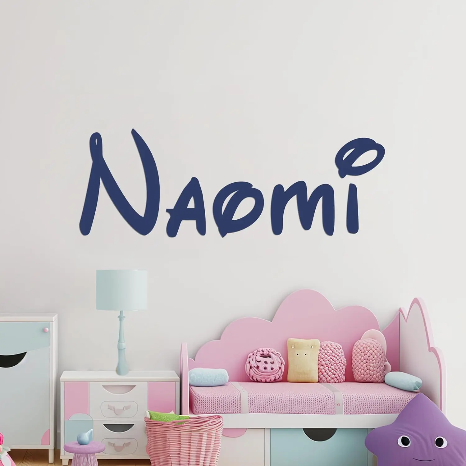 40" Custom Name Sticky Chix Vinyl Wall Decal Signs - Decorative, Easy-Remove Home Decor for Bedroom, Personalized Smooth Nursery Sticker, Any Color, Baby Shower Gift, Glass/Mirrors Compatible, Baby Shower Gifts