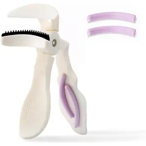 Frameless Wide-Angle Eyelash Curler - No Pinch, Fits All Eyes, Effortless Lift, 2 Extra Silicone Pads