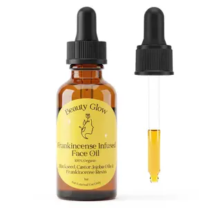 Frankincense Resin Infused Organic Black Seed, Castor & Jojoba Oils for Face Anti-Aging Miracle Facial Moisturizer Cold Pressed Face Oil 1 Fl Oz Highly Concentrated Hydration Long Lasting Moisturizing