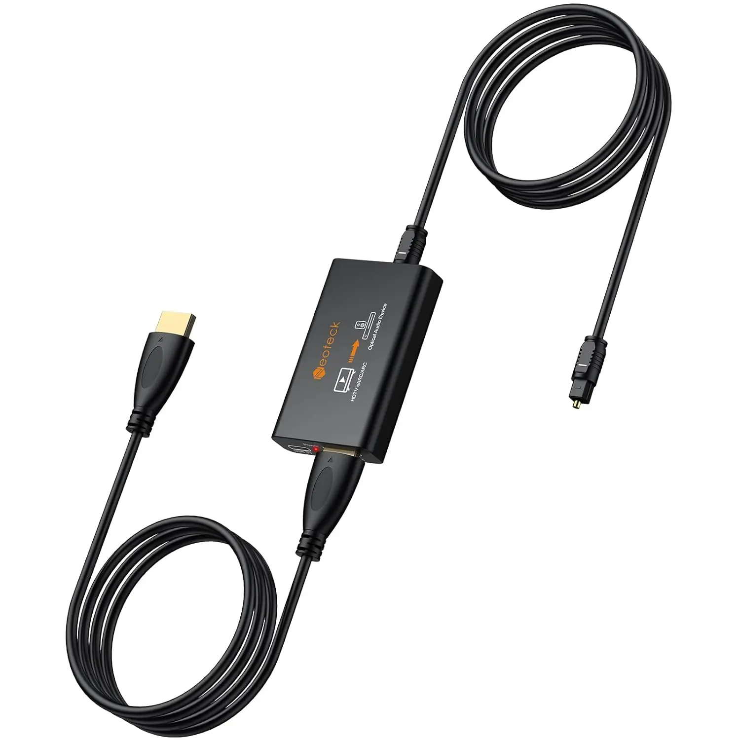 Neoteck ARC/eARC Audio Extractor, HDMI ARC Audio to Optical Extractor with Supports PCM 2.0, Dolby 5.1, DTS 5.1, 24bit/192kHz, Plug and Play, Suitable for TV, Home Cinema & Legacy Audio Systems
