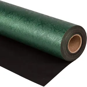 Green Wrapping Paper Roll Mini Roll - 17 Inch x 16.5 Feet - Reversible Green and Black for Christmas, Birthday, Wedding, Baby Shower