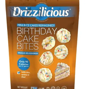Birthday Cake Drizzled Mini Rice Cake - 4oz