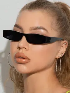 Women's Vintage Square Small Frame Fashion Glasses, Metal Hinges, Trendy Frames, Perfect for Vacation, Beach, Party, Travel Gift