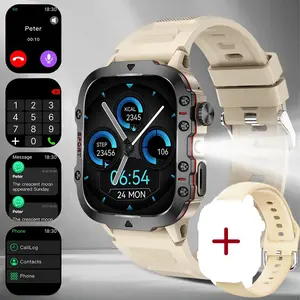 2026 New Smart Watch with LED Light, Wireless Calling, Camera & Music Control, Multi-Sport Modes, Alarm/Call-SMS Alert, Iphone Android Compatible (Unisex)