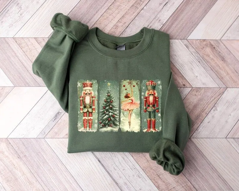 Retro Nutcracker Christmas Shirt, Nutcracker Ballet Shirt, Women's Holiday Tee, Holiday Party Gift, Festive Christmas Shirt, Christmas Gift