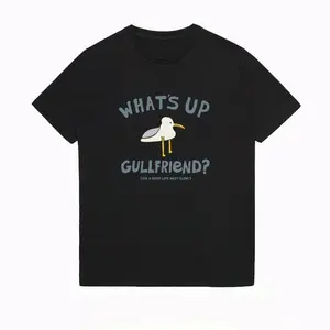 Unisex What's Up Gullfriend Seagull Graphic T-Shirt Short Sleeve Tee Cute Cartoon Pun Print Casual Streetwear Tops for Humor Fashion Fans