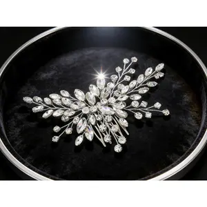 Bridal Silver Crystal Hair Comb - Rhinestone Headpiece Hair Accessory for Weddings & Special Occasions