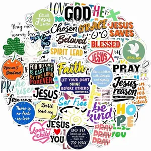 300PCS Inspirational Christian Stickers, Vinyl Waterproof Jesus Bible Verse Stickers for Water Bottle Laptop Journaling, Religious Faith Christian Gifts for Kids Adults Easter Christmas