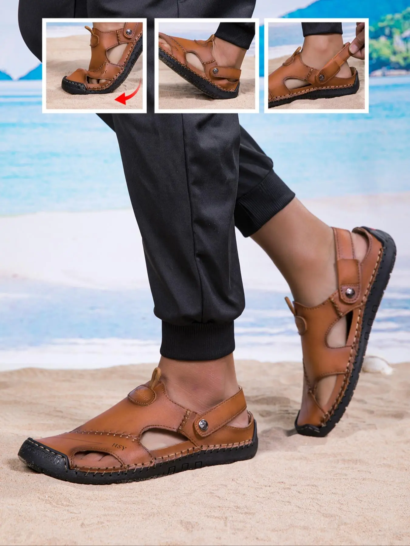Men's Sporty Hollow Out Design Slippers, Casual Breathable Comfortable Slippers for Beach Vacation, Fashionable Slippers for Indoor & Outdoor Wear, Soft Bottom Sandals, Footwear for Beach