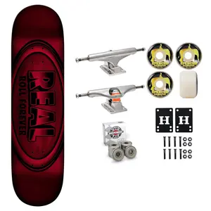 Real Skateboard Red Foil DBX Basalt 8.38" Independent Satori Premium Kit