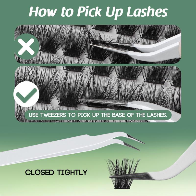 YOULUCK DIY Lash Clusters Kit - Soft Fluffy Long-Lasting Lashes with Glue Remover & Tweezer for Beginners Easy At-Home Application - Eyelash Set YOULUCK DIY Lash Clusters Kit - Soft Fluffy Long-Lasting Lashes with Glue Remover & Tweezer for Beginners Easy At-Home Application - Eyelash Set