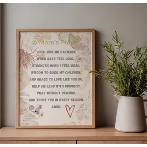 [sale off up to 40%] [Frame Canvas] Moms Prayer Canvas Matte Canvas Framed Gift for Mom