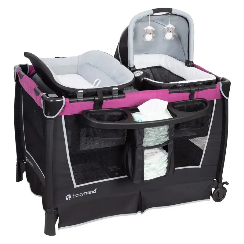 Baby Trend® Retreat Portable Nursery Center® Playard w/ Removable Full Bassinet, Changing Table, Organizer & Tote Bag