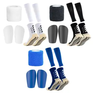 Football Shin Guard Set, 1 Set Football Shin Guard with Socks & Shin Guard Straps, Soccer Accessories for Men & Women, Football Equipment