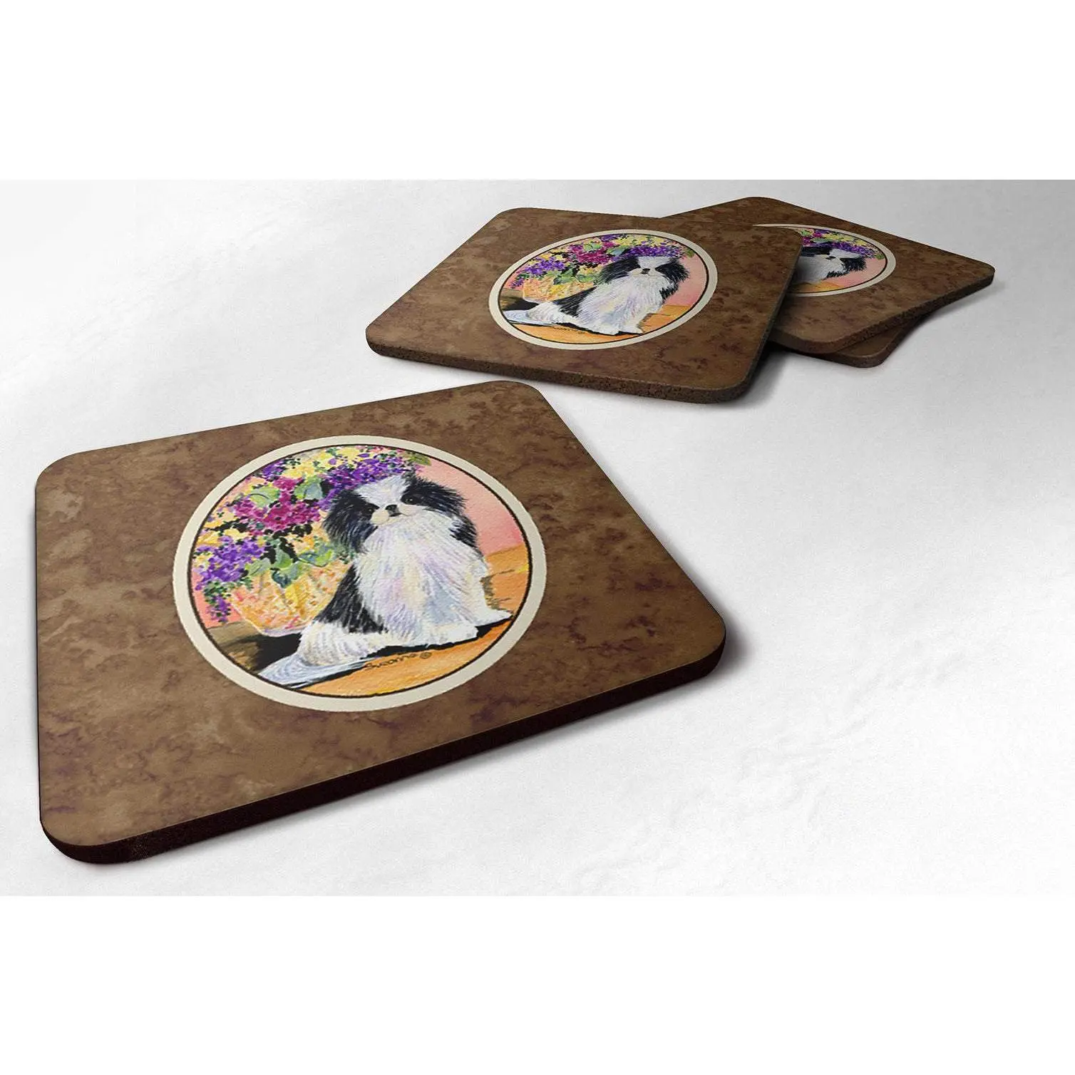 4-Piece Japanese Chin Foam Coasters, Kitchen Tableware Placemats & Coasters Set
