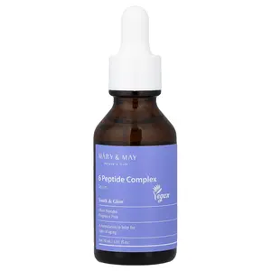 Mary & May 6 Peptide Complex Serum, Fragrance Free, 1.01 fl oz (30 ml)