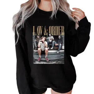 Law And Order Olivia Benson And Elliot Stabler Thug Life Shirt, Vintage 90s Law And Order Shirt, Elliot And Olivia Shirt