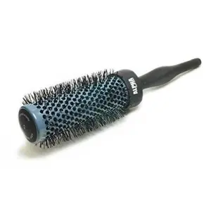 Alpha New York Nano Thermal Ceramic & Ionic Hair Brush Medium Dark Gray with Tourmaline Bristles, Vented Design for Heating Up Faster and Retaining Heat
