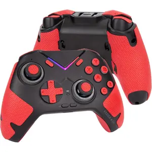 Controller Grips Tape Compatible with FLYDIGI Vader 4PRO/Vader 3PRO, Anti-Slip, -Absorbent, Textured  kit, for Controllers Handle Grips, Buttons, Trigger (Red, Classic Version)