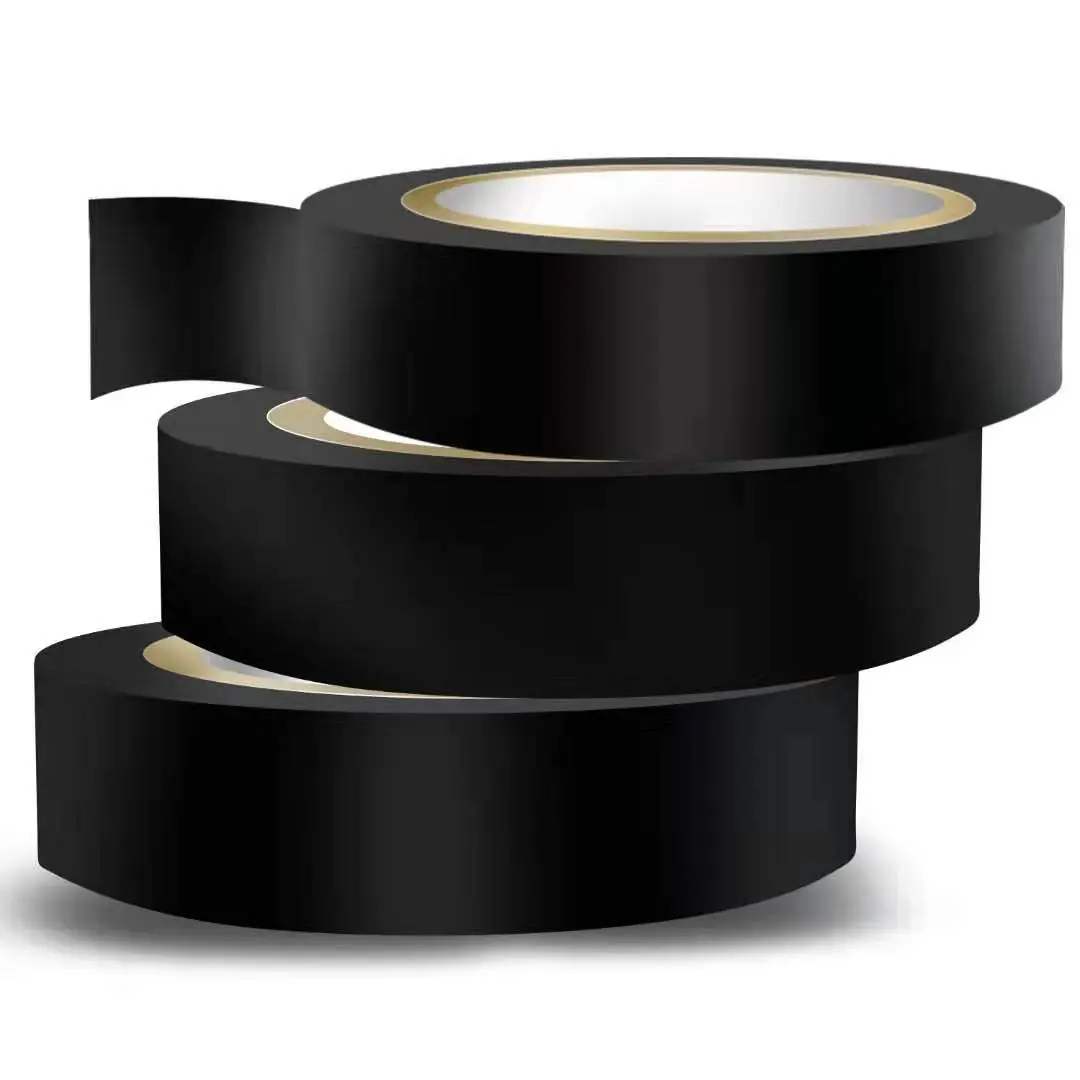 Wapodeai Electrical Tape, Flame Retardant Indoor Outdoor High Temperature Resistance Electric Tape, Premium Black Waterproof Tape, 0.62 in X 49 ft