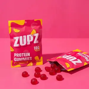 Zupz Protein Gummies- 10g Protein 160 Calories Berry Lemonade Flavor, Gluten-Free, Non-GMO
