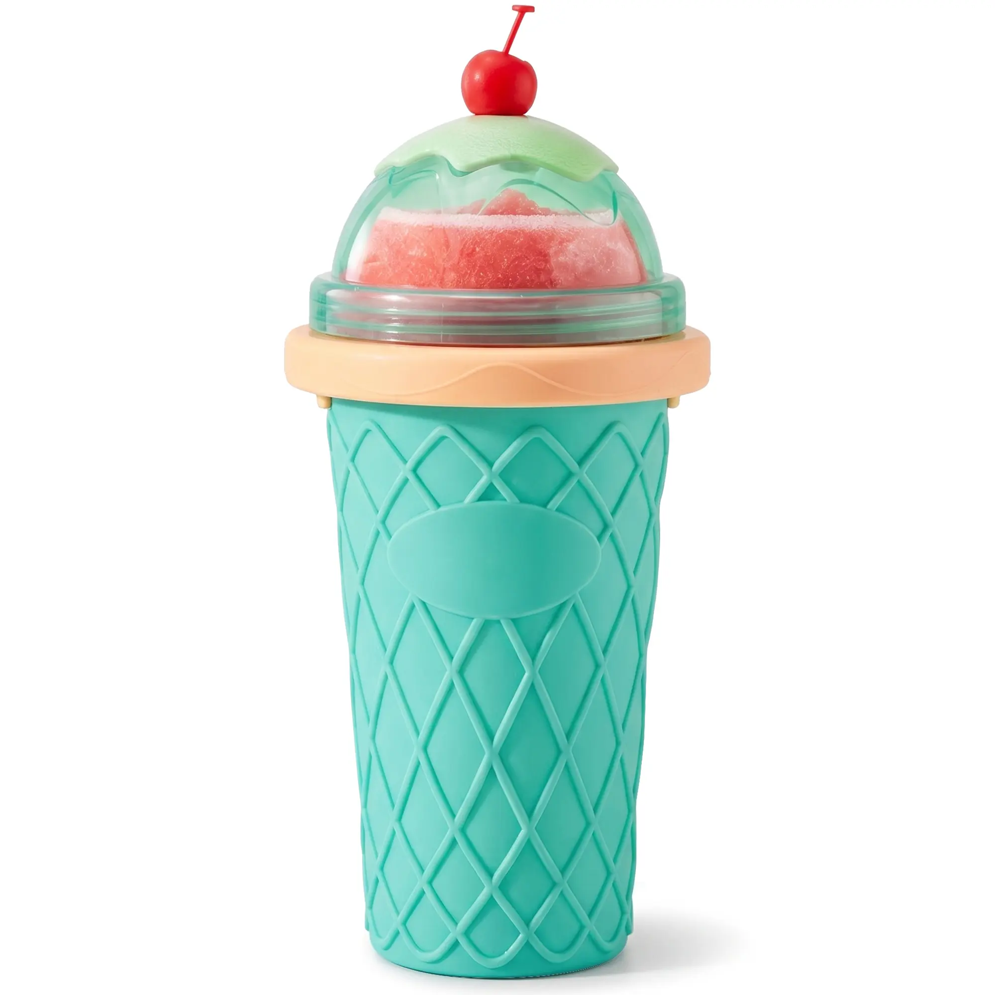 Slushie Cup, 1 Pack Slushy Maker Cup, Frozen Magic Squeeze Cups for Juice Milk Yogurt Ice Cream Make, DIY Cooling Cup with Lid & Straw Cool Stuff Things for Friends Family, Slushie Maker Cup