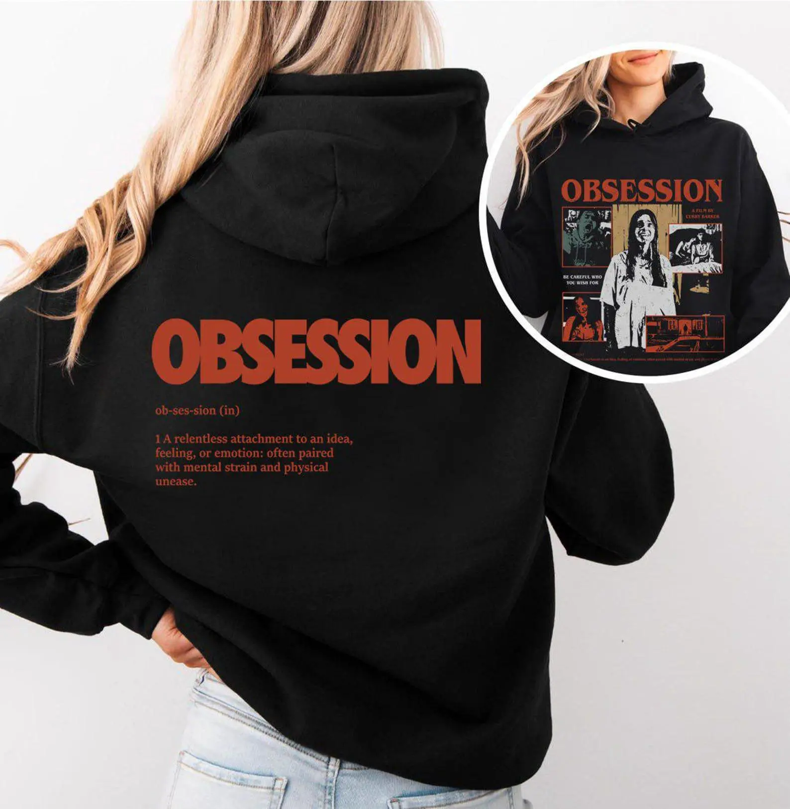 Obsession 2026 Horror Movie Hoodie, Cinematic Thriller Sweatshirt, Edgy Grunge Streetwear, Dark Aesthetic Film Fan Gift, Graphic Pullover