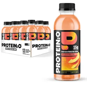(A)Protein2o 15g Whey Protein Infused Water, Peach Mango, 16.9 Oz Bottle (Pack of 12)
