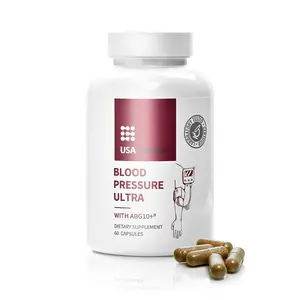 USA Medical Blood Pressure Ultra - All-Natural Support for Blood Pressure, Blood Flow,  and Heart Health - Organic Formula Helps Maintain Healthy Circulation, Blood Pressure Control, and Cardiovascular Wellness | 60 Capsules
