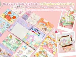 DIY Water Painting Coloring Book - Children's Watercolor Painting Set, Stain-Free Art Craft and Painting Toys, Fun Activities for Toddlers, Easter Gifts and Parent-Child Activities