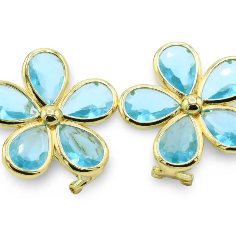 Aquamarine Flower Earrings - Elegant Flower Design, Lightweight and Durable, Perfect for Any Occasion